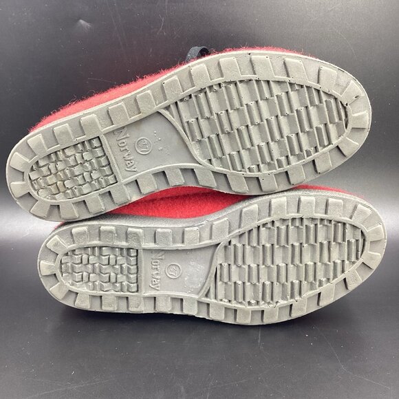 Nye Nesna Lobben Ankle Boots Winter Red Wool Felted Norwegian Norway Red Sz 37 - Picture 10 of 14